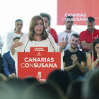 Díaz durante el acto de Santa Cruz de Tenerife. R. DE LA ROCHA