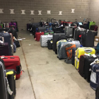 Acumulación de maletas en el aeropuerto de El Prat