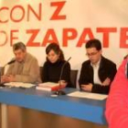 Mateos, Miguel Martínez, Helena Castellano y Diego Moreno, en el PSOE