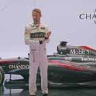 Jenson Button, durante la presentación de la temporada 2015 de McLaren.
