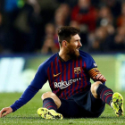 El argentino Leo Messi no salió en el equipo titular barcelonista, aunque su presencia no varió el marcador final de 1-1. ENRIC FONTCUBERTA