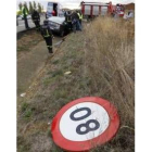 Estado en el que quedó el vehículo siniestrado en San Miguel