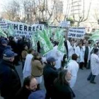 Una de las manifestaciones convocadas por el CESM ante la Consejería de Sanidad de la Junta