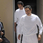 Los dos hijos de Hosni Mubarak. Gamal, a la izquierda, y Alaa, a la derecha.
