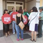 Una de las protestas contra los desahucios en el Bierzo.