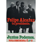 Felipe Alcaraz entre Dolores Ibárruri y Santiago Carrillo, entre otros, en el cartel del PCE para las elecciones andaluzas de 1982.