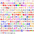 La primera tabla de emojis, creada en 1999.