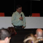 El periodista Gervasio Sánchez durante el seminario ofrecido ayer en el Musac