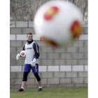 Diego Calzado, en un entrenamiento la pasada temporada.