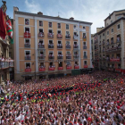 Celebración del Chupinazo que da inicio al San Fermín, el 6 de julio del 2017. /