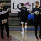 Los hermanos Virbauskas, durante un entrenamiento. FERNANDO OTERO