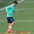 Asensio en el entrenamiento del conjunto blanco en la Ciudad Deportiva del Real Madrid. RODRIGO JIMÉNEZ