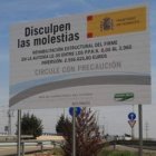 Las obras en la Ronda Sur continúan pendientes a pesar del cartel que las anuncia desde hace semanas