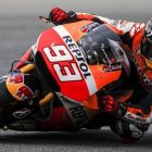 Marc Márquez durante el último test de Sepang, este viernes.