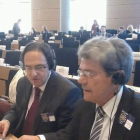 El senador Luis Aznar, ayer en el Parlamento Europeo.