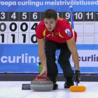 De Paz lideró el triunfo español frente a Estonia. FEDERACIÓN CURLING