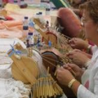 Algunas mujeres estuvieron desde primeras horas de la mañana haciendo su s creaciones