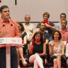 Pedro Sánchez durante la clausura del XIII Congreso de los Socialistas de Baleares. LLITERES