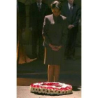 Condoleezza Rice, ayer, en su visita al Museo del Holocausto