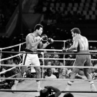 Muhammad Ali noqueó a George Foreman el 30 de octubre de 1974 durante su pelea por el campeonato mundial de pesos pesados.
