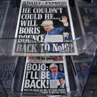 Imagen del periódico ‘The Daily Express’ con la fotografía de Boris Johnson. ANDY RAIN