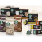 Gama de productos de Nestlé y Starbucks.