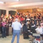 Integrantes del Coro Evangelico Nacional durante los ensayos en León de «El Mesías» de Haendel