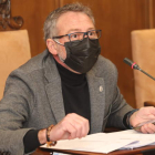 El concejal de Personal, Seguridad Ciudadana y Movilidad, en la comparecencia de ayer. L. DE LA MATA