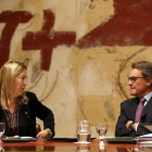 La vicepresidenta, Neus Munté, y el presidente de la Generalitat en funciones, Artur Mas.