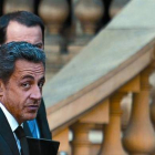 El expresidente francés, Nicolas Sarkozy, antes de ser imputado por el 'caso Bettencourt', en París.