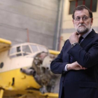 Mariano Rajoy, durante su visita a un centro de formación profesional de Madrid.