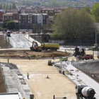 Estado de las obras de la ampliación de Ordoño II visto desde la estación provisional del Ave.