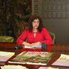Teresa Gutiérrez durante la rueda de prensa ayer en el Ayuntamiento