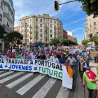 Uno de los tractores con varios mensajes. M.F.B.