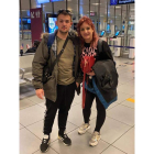 Marcos Díez Pastor y Susana Alija Méndez ayer en Ciampino.