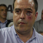 El diputado opositor Julio Borges participa en una rueda de prensa en Caracas.