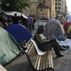 Los acampados de Botines, en una imagen de archivo.