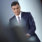 El presidente del Gobierno, Pedro Sánchez, en su comparecencia de prensa antes de marcharse de vacaciones.