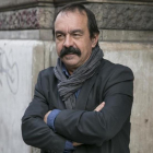 Philippe Martinez, ante la sede de CCOO en Barcelona.