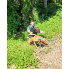 Varios momentos del rescaten del joven y su perro en el río Esla. CAMPOS