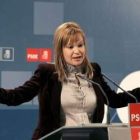 La secretaria de Organización del PSOE, Leire Pajín, en el acto político en Gijón.