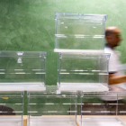 Urnas preparadas en un colegio electoral de Barcelona, en unas pasadas elecciones.