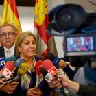 Rosa Valdeón, ayer, momentos antes del encuentro en Segovia.