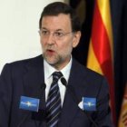 Rajoy, durante su intervención en el desayuno informativo del Fórum Europa.