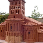 Imagen de la reproducción de la iglesia de San Tirso, que desde hoy formará parte del museo.