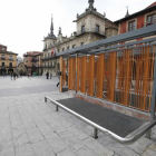 La polémica marquesina instalada en la Plaza Mayor.