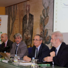 Llorente, García Marín, Rodríguez Ferri y Álvarez Nogal, en la presentación del libro. SECUNDINO PÉREZ