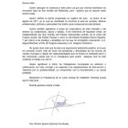 Carta remitida al Ayuntamiento por Ramón Sánchez.