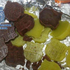 Chocolatinas decomisadas por la Policía Nacional en una operación en Valencia y Alicante.