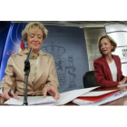 Las vicepresidentas primera y segunda del Gobierno, De la Vega y Salgado.